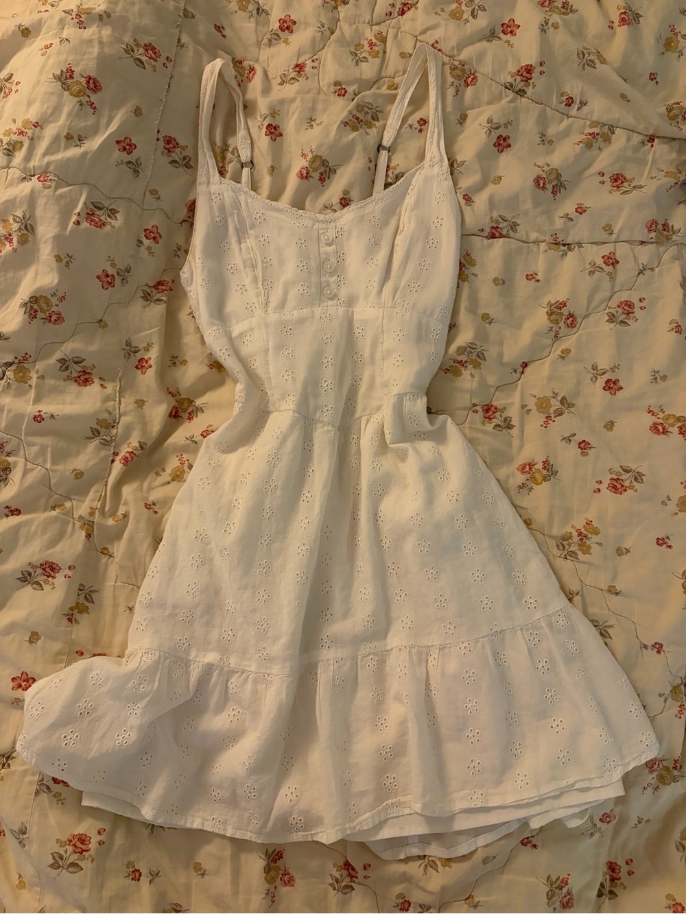 White Hollister Sundress with Adjustable Straps